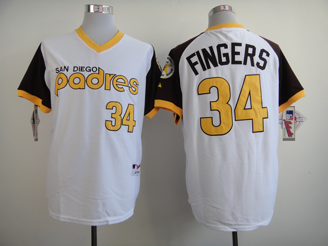 Men San Diego Padres 34 Cashner White Throwback 1978 MLB Jerseys